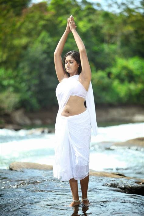 Indian Hot Girl Meghana Raj In Transparent Wet White Saree In 2022