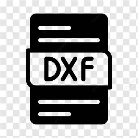 Dxf Format File Type Icons Document Extension Symbol Icon With A Black