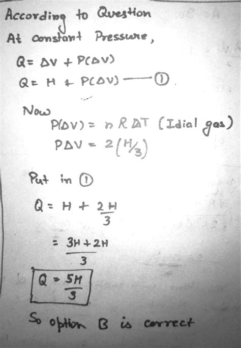 Heat Required To Raise The Temperature Of Moles Of An Ideal