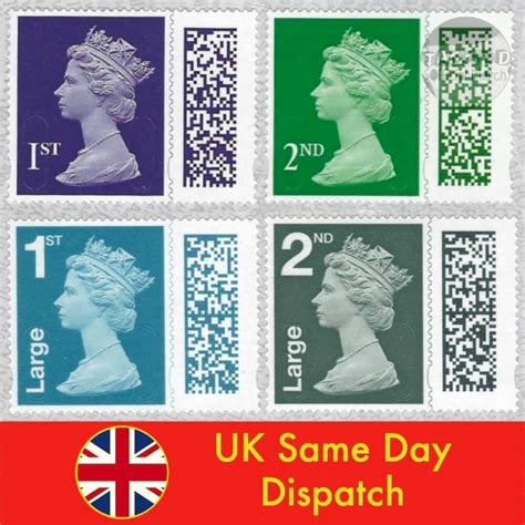 1st Class 2nd Class Stamps Large First Second Postage Stamp Genuine Letter 1 4 8 Ebay