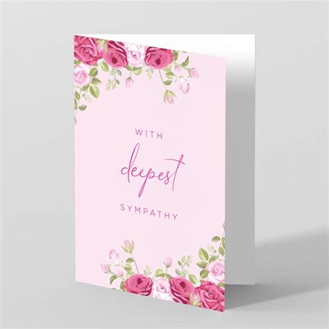 Funeral Sympathy Cards Personalised Templates