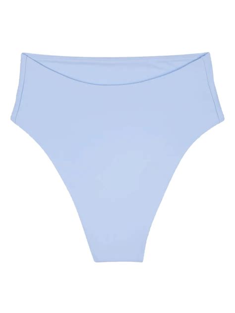 Sporty Rich Brigitte Logo Print Bikini Bottoms Blue FARFETCH