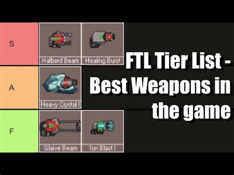 FTL Faster Than Light EVERY WEAPON TIER LIST Most Overpowered