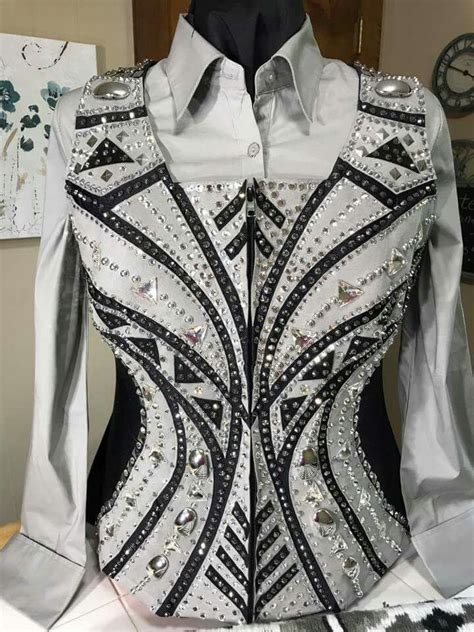 Custom grey western horse show vest. Western pleasure, rail ...