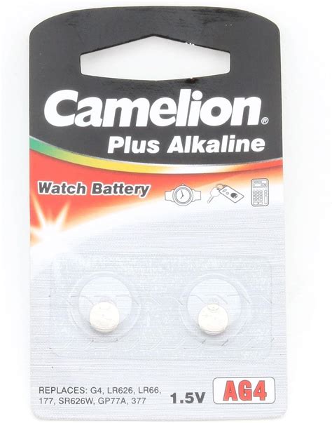 Camelion Alkaline AG4 1 5V Button Cell Pack Of 2 Amazon Co Uk