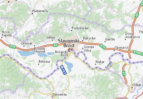 Mapa Michelin Slavonski Brod Plan Slavonski Brod Viamichelin