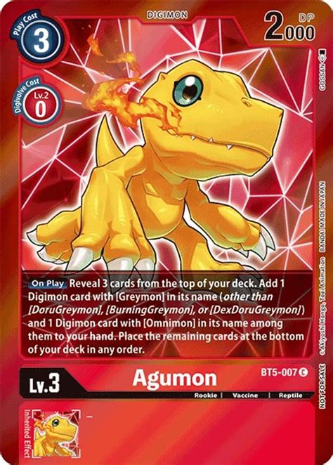 Agumon Event Pack Battle Of Omni Digimon Card Game