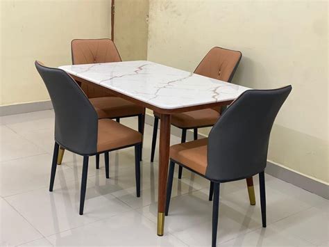 Marble Top Teak Wood Seater Dining Table Set At Rs Set In