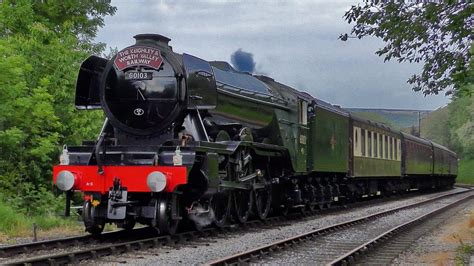 60103 Flying Scotsman Storms Keighley Bank On The KWVR 26 05 23 YouTube