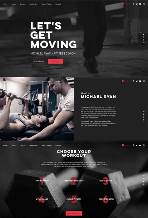 Wix Fitness Templates