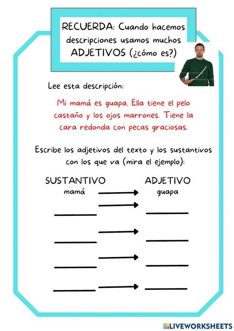 El Adjetivo Online Worksheet For 3º Live Worksheets