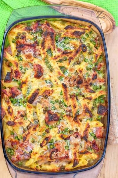 Ham And Pea Pasta Bake Use Leftovers Our Zesty Life