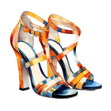 Watercolor Fashion Shoes Illustration Ai Generative Watercolor Water