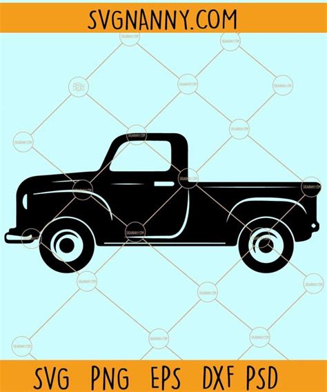 Old Truck Svg Truck Svg Vintage Truck Svg Car Clip Art Pick Up