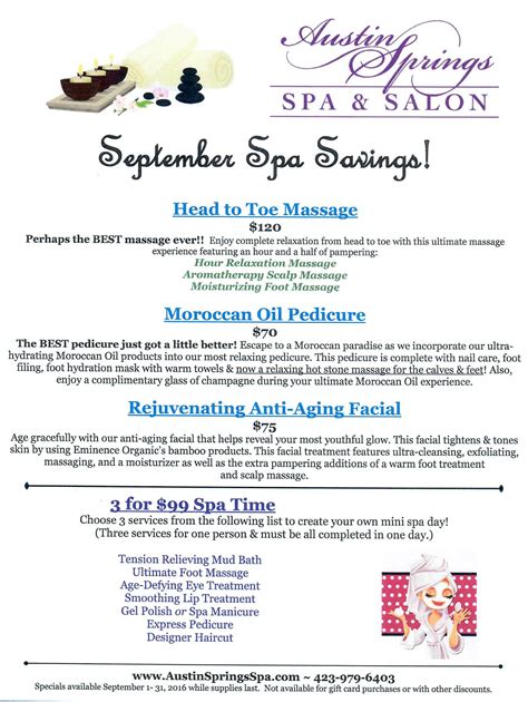 Seasonal Packages | Austin Springs Spa