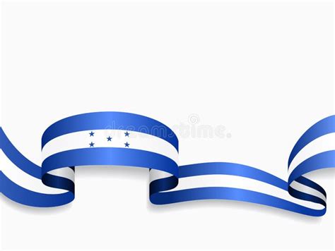 Honduras Flag Wavy Ribbon Background. Vector Illustration. Stock Vector ...