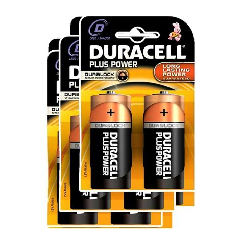 Duracell Alkaline Batteries D Type Pack Of 6