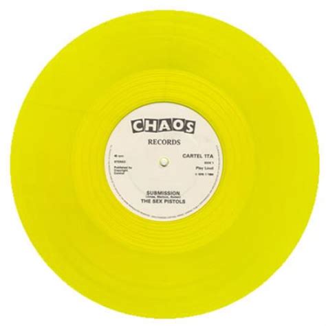 Sex Pistols Submission Yellow Vinyl UK 12 Vinyl Single 12 Inch