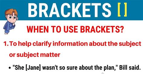 Brackets When To Use Brackets In English E S L