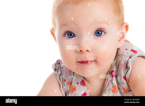 Child Little Girl Portrait Of Beautiful Happy Baby Stock Photo Alamy