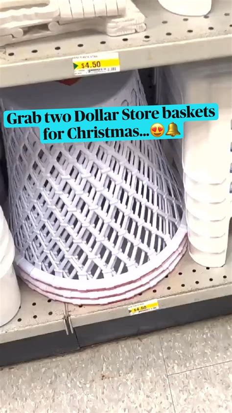 There Are Two Dollar Store Baskets For Christmas