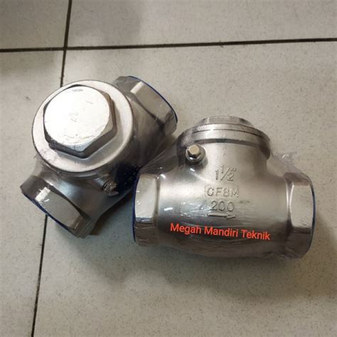 Jual Swing Check Valve Klep Tabok Stainless Drat Inchi Dn Di