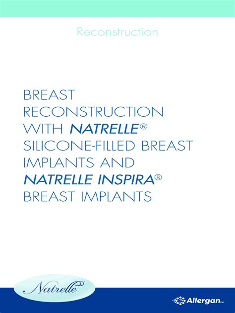 Fillable Online Breast Reconstruction With Natrelle Silicone Filled