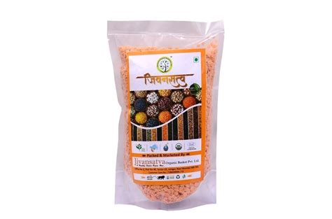 Jivansatva Organic Red Masoor Dal High In Protein Packaging Size