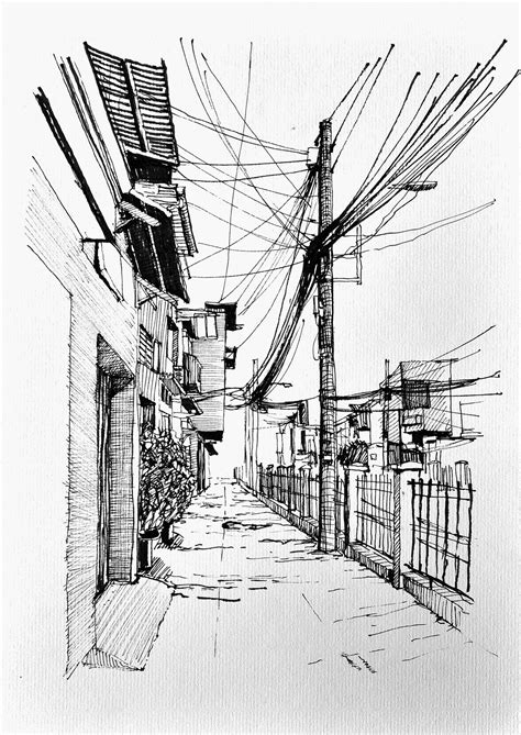 Ink Architectural Urban Sketches Architecture Drawing Sketchbooks