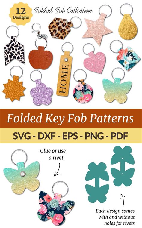 Faux Leather Keychain Template Free