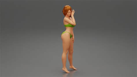 Archivo D Chica Guapa Y Delgada En Bikini En La Playa Modelo