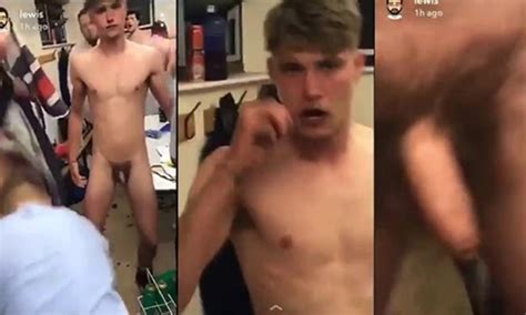 Rugby Players With Hairy Dicks Naked In Locker Room After Match