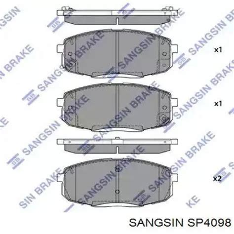 SP4098 Sangsin колодки тормозные передние дисковые