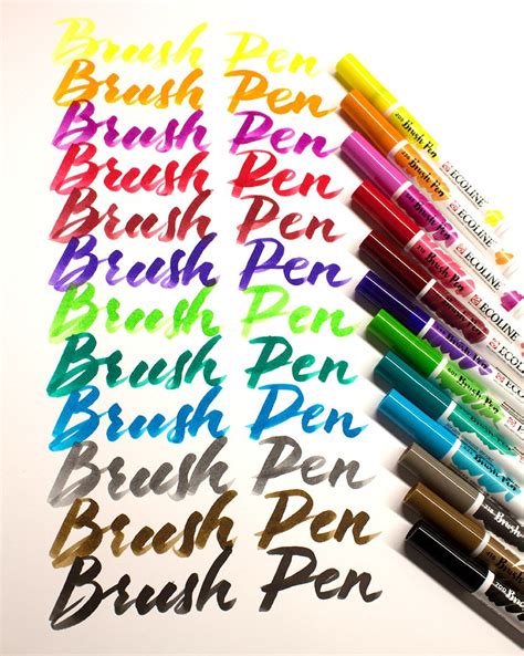 Brush Pens For My Handlettering Workshops I Love These Amzing Ecoline