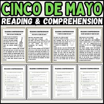 Cinco De Mayo Reading Comprehension Passages 1st To 3rd Grade Students