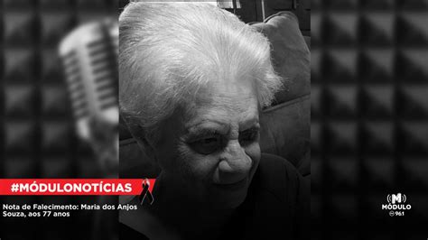 Nota de Falecimento Maria dos Anjos Souza aos 77 anos Módulo FM