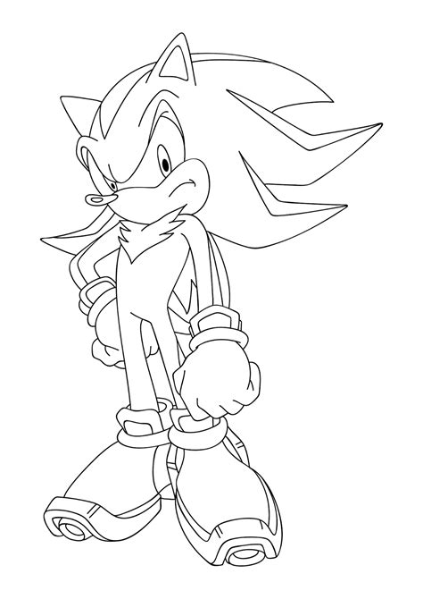 Desenhos Do Shadow Sonic Para Imprimir E Colorir Pintar