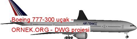 Proje Sitesi Boeing 777 300 uçak Autocad Projesi