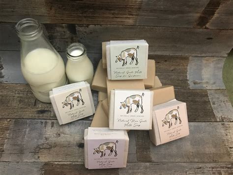 Boxed Selection Of 4 Natural Raw Goats Milk Soaps Etsy