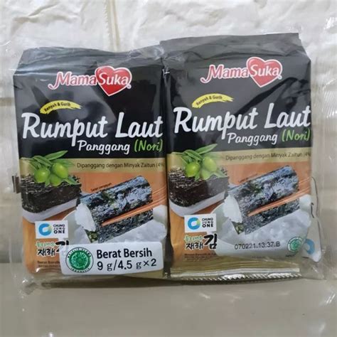 Jual MAMASUKA RUMPUT LAUT PANGGANG NORI RASA ORIGINAL 1pcs Shopee