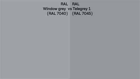 Ral Window Grey Vs Telegrey Side By Side Comparison