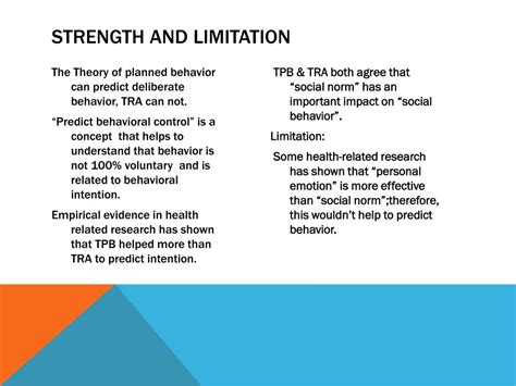 Ppt The Theory Of Planned Behavior And Reasoned Action Powerpoint Presentation Id 3625194