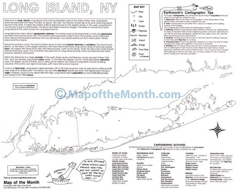 Long Island, NY Map - Maps for the Classroom