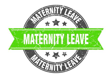 Maternity Leave Banner Template Ribbon Label Sign Sticker Stock Vector Illustration Of