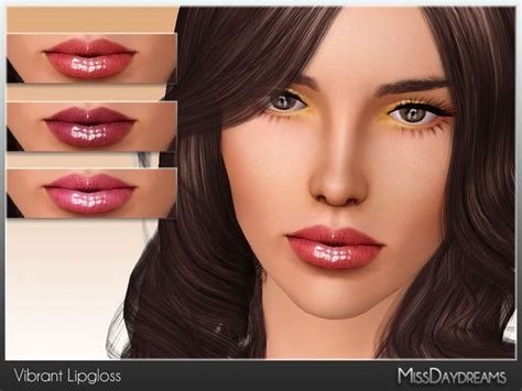 MissDaydreams Vibrant Lipgloss Sims 3 Makeup Queen Makeup Lip Gloss