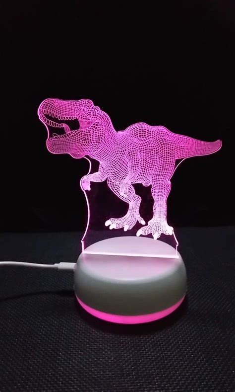 oceanwidetec Rex Dinosaurs 3D LED nueva ilusión óptica artes