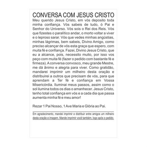 Milheiro Santinho Conversa Jesus Ora O De Promessa Elo