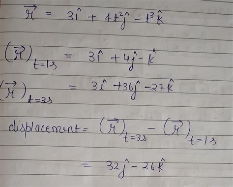 The Position Vector Of A Moving Particle At Time T Is Vec R 3vec I