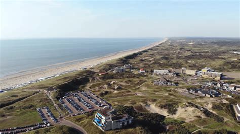 Coastal Resort Town Of Wijk Aan Zee Holland Beautiful Sand Beach And