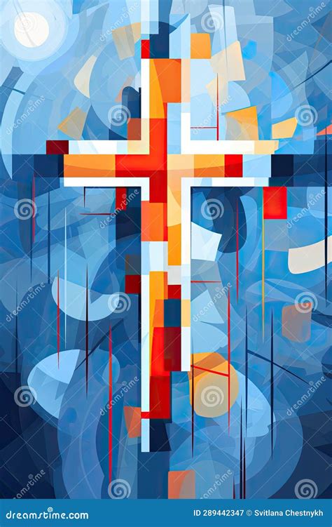 Christianity Holy Cross In Sky Art Illustration Poster Christian